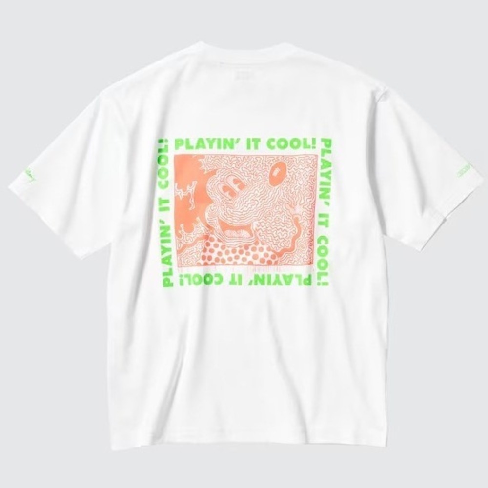Uniqlo x Disney Mickey Mouse x Keith Haring T Shirt White Oversized Small